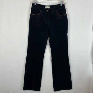 Vintage Anthropologie Sleeping‎ On Snow Black Western Corduroy Bootcut Pants
